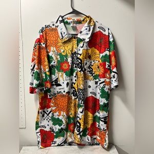 Chicago White Sox MLB Destroyer Rocks Floral Print Hawaiian Shirt Mens XL